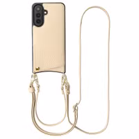Selencia Coque de télephone Nova avec cordon et porte-cartes Samsung Galaxy A57 (5G) - Beige