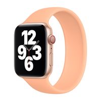 Apple Bracelet Boucle unique en Silicone Apple Watch Series 1 - 9 / SE (38/40/41 mm) | Series 10 / 11 (42 mm) - Taille 3 - Cantaloupe