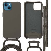 imoshion Coque arrière Color avec cordon amovible et MagSafe iPhone 13 - Black Coffee