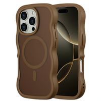 Selencia Coque arrière Wavy avec MagSafe Apple iPhone 16 Pro - Mocha Brown