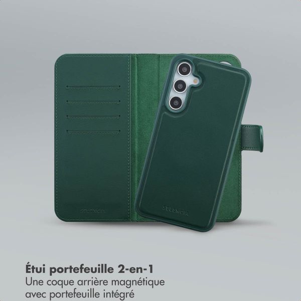 Selencia Étui portefeuille amovible Olyn avec MagSafe Samsung Galaxy A35 / A55 - Vert