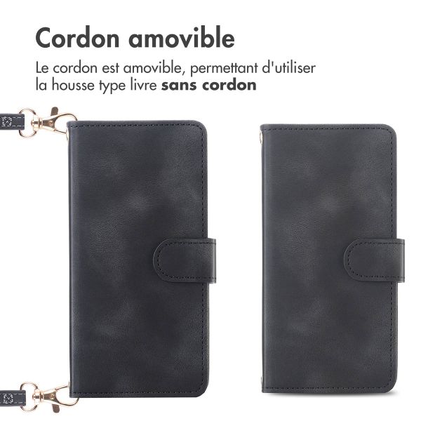 imoshion Etui de télephone portefeuille avec cordon Apple iPhone 16 - Noir