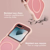 Selencia Coque arrière Wavy avec MagSafe Samsung Galaxy Z Flip 6 - Soft Pink