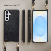 Selencia Coque de télephone Nova avec cordon et porte-cartes Samsung Galaxy S26 Plus - Noir