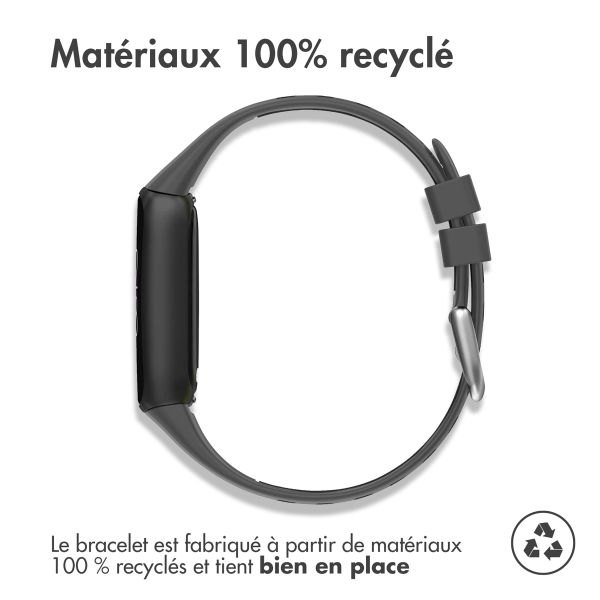 imoshion Bracelet sportif en silicone Fitbit Luxe - Gris/Noir