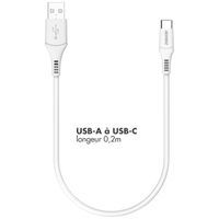 Accezz Câble USB-C vers USB - 0,2 mètres - Blanc