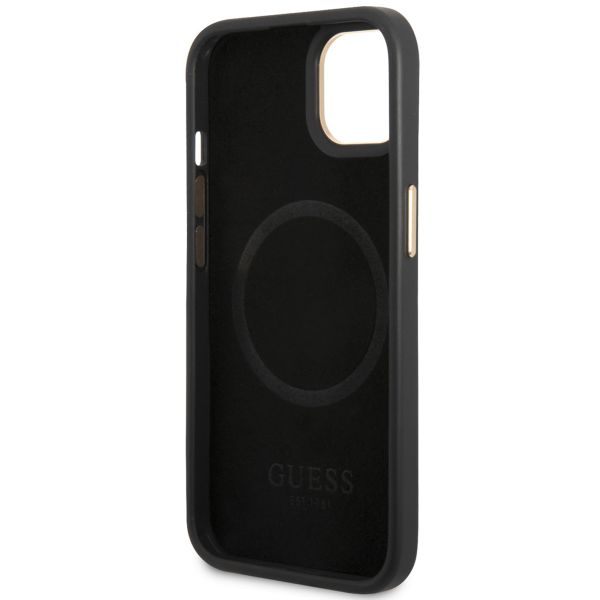 Guess Coque 4G Logo Monogram MagSafe iPhone 14 - Noir