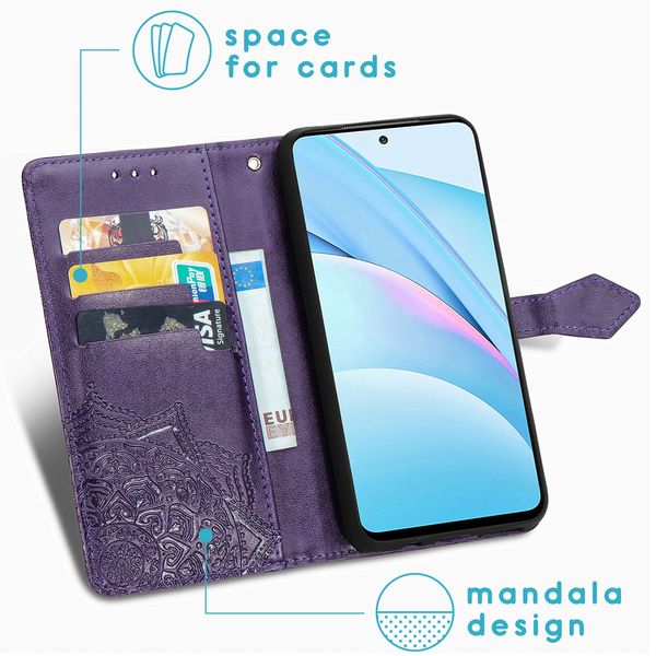 imoshion Etui de téléphone portefeuille Mandala Xiaomi Mi 10T Lite - Violet