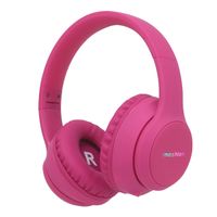 imoshion Casque sans fil pour enfants LED Light - Limiteur de décibels - Avec câble AUX - Hot Pink