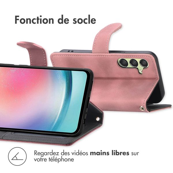 imoshion Etui de télephone portefeuille avec cordon Samsung Galaxy A25 (5G) - Rose