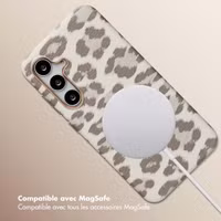 Selencia Coque Sabi imprimé panthère avec MagSafe Samsung Galaxy S24 - Soft Ivory