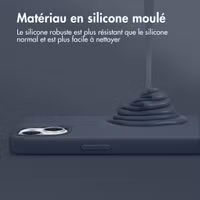 Accezz Coque Liquid Silicone avec MagSafe Apple iPhone 13 Pro - Bleu foncé