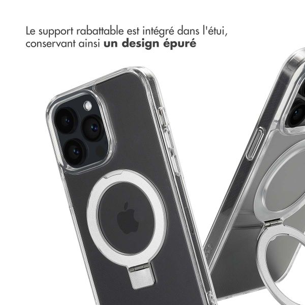 Accezz Coque Ring Stand avec MagSafe Apple iPhone 14 Pro Max - Transparent