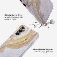 Selencia Coque arrière Vivid Samsung Galaxy S23 FE - Chic Marble Gold