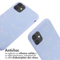 imoshion Coque design en silicone avec cordon iPhone 11 - Butterfly