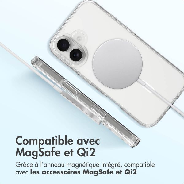 Accezz Coque arrière Xtreme Impact avec MagSafe Apple iPhone 16 - Transparent