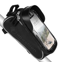 imoshion Support de téléphone pour vélo - Avec pochette - Universel - Cadre de vélo - Noir