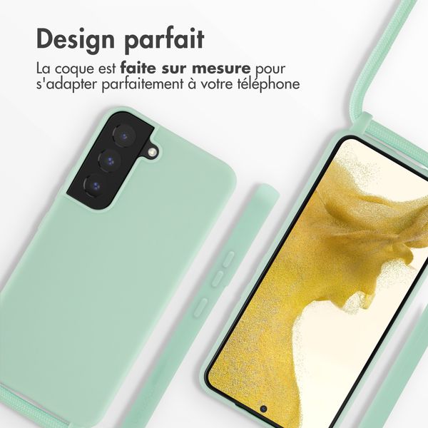 imoshion ﻿Coque en silicone avec cordon Samsung Galaxy S22 - Menthe verte