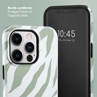 Selencia Coque arrière Vivid Apple iPhone 14 Pro - Colorful Zebra Sage Green