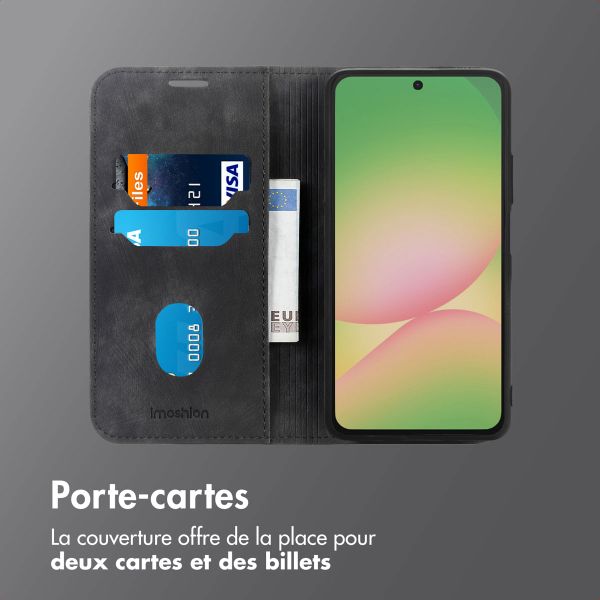 imoshion Étui de téléphone portefeuille Slim Samsung Galaxy A56 - Noir