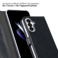 Selencia Étui portefeuille en cuir véritable Samsung Galaxy A36 / A56 - Noir