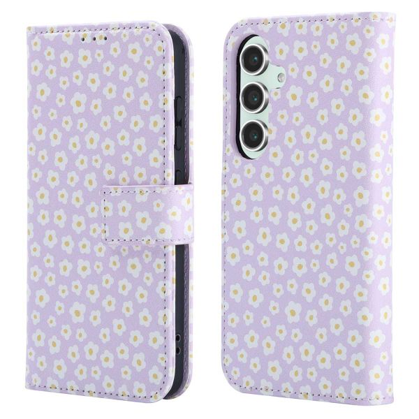 imoshion Étui de téléphone portefeuille Design Samsung Galaxy S25 - White Daisy