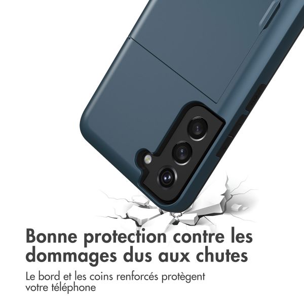 imoshion Coque arrière avec porte-cartes Samsung Galaxy S21 - Bleu foncé