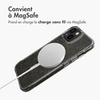 imoshion Coque arrière transparente Pailletée avec MagSafe Apple iPhone 13 - Doré