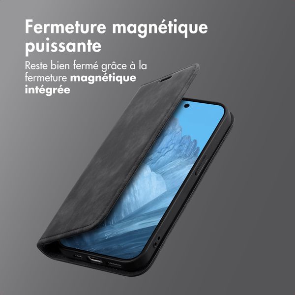 imoshion Étui de téléphone portefeuille Slim Google Pixel 10 / 10 Pro - Noir