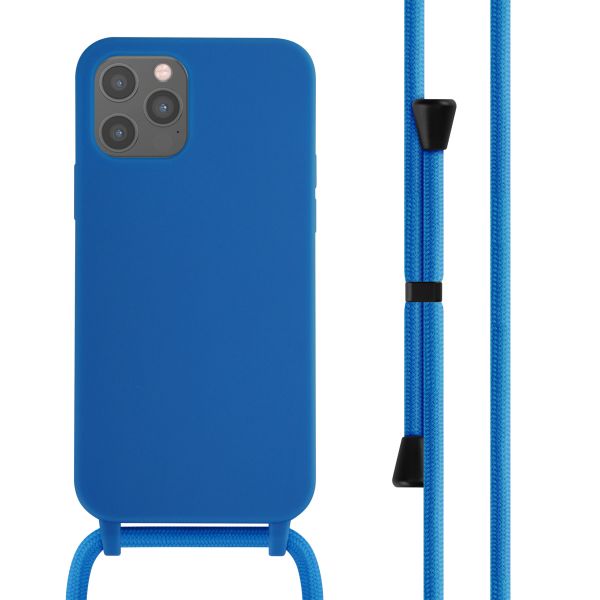 imoshion Coque en silicone avec cordon Apple iPhone 12 (Pro) - Bleu