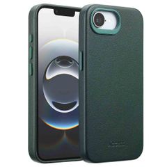 Accezz Coque arrière en cuir avec MagSafe Apple iPhone 16e - Cedar Green