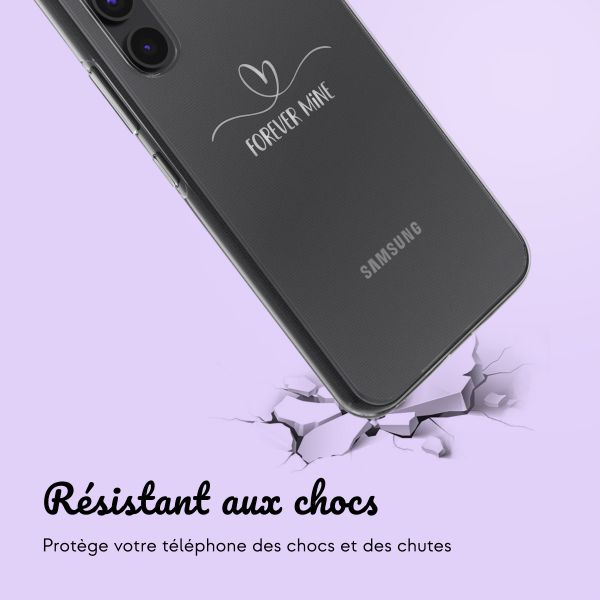 Coque personnalisée avec un cœur élégant Samsung Galaxy A54 (5G)- Transparent