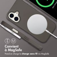 imoshion Coque arrière Color avec cordon amovible et MagSafe Apple iPhone 17 - Black Coffee