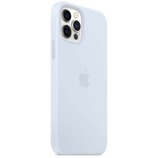 Apple Coque en silicone MagSafe Apple iPhone 12 (Pro) - Cloud Blue
