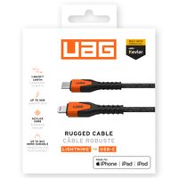 UAG Câble de charge USB-C vers Lightning avec cœur en Kevlar® - 1,5 mètre - Noir / Orange