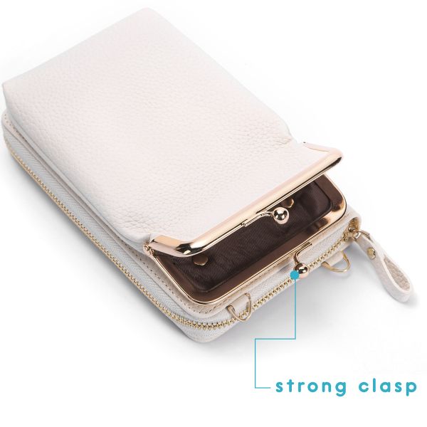 imoshion Sac téléphone en cuir végan Crossbody - Blanc