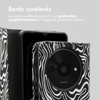 imoshion Étui de télephone portefeuille Design Xiaomi Redmi A3 - Black And White