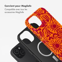 Selencia Coque arrière Vivid avec MagSafe Apple iPhone 15 - Tropical Vibes Apricot