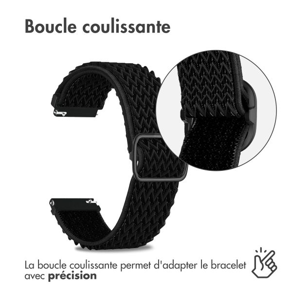imoshion Bracelet en nylon élastique  - Connexion universelle 22 mm - Noir