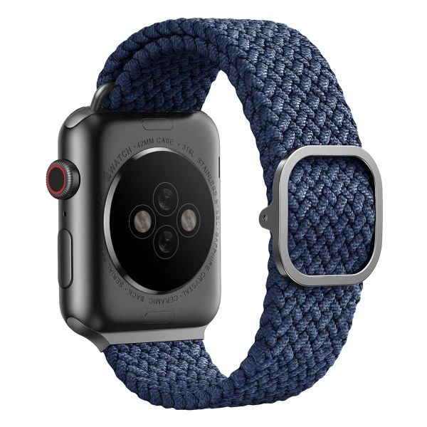 Uniq Bracelet tressé Aspen Apple Watch Series 1 á 10 / SE / Ultra (2) (44/45/46/49 mm) - Bleu Oxford