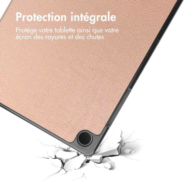 imoshion Coque tablette Trifold Samsung Galaxy Tab A9 Plus - Rosé Dorée