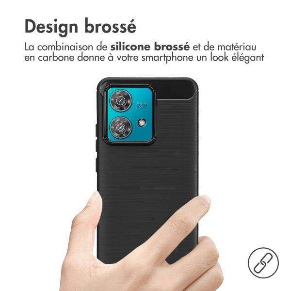 imoshion Coque Brushed Motorola Edge 40 Neo - Noir