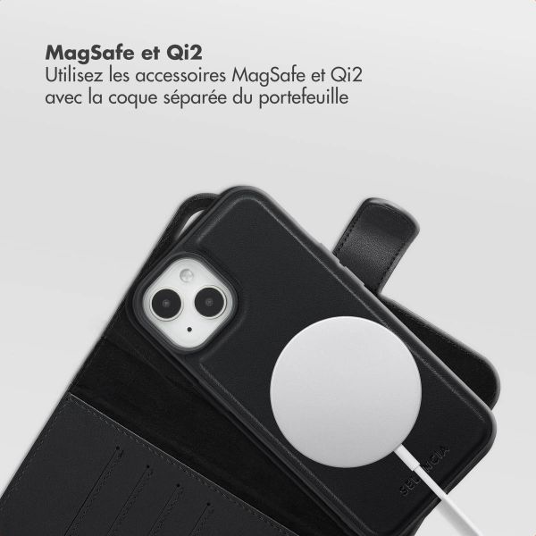 Selencia Étui portefeuille amovible Olyn avec MagSafe Apple iPhone 14 / 13 - Noir