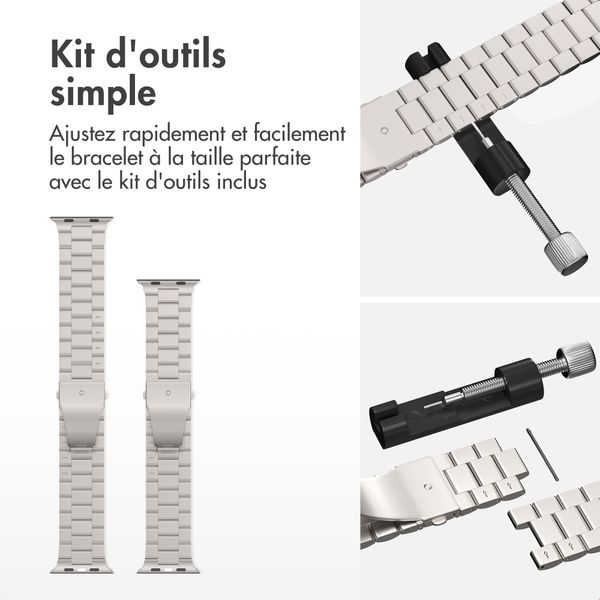 imoshion Bracelet en acier Samsung Galaxy Watch 8 (40/44mm) / Classic (46mm) - Lumière stellaire