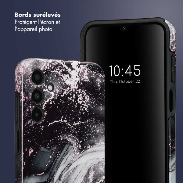 Selencia Coque arrière Vivid Samsung Galaxy A15 (5G/4G) - Chic Marble Black
