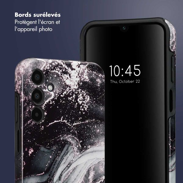 Selencia Coque arrière Vivid Tough Samsung Galaxy A15 (5G/4G) - Chic Marble Black