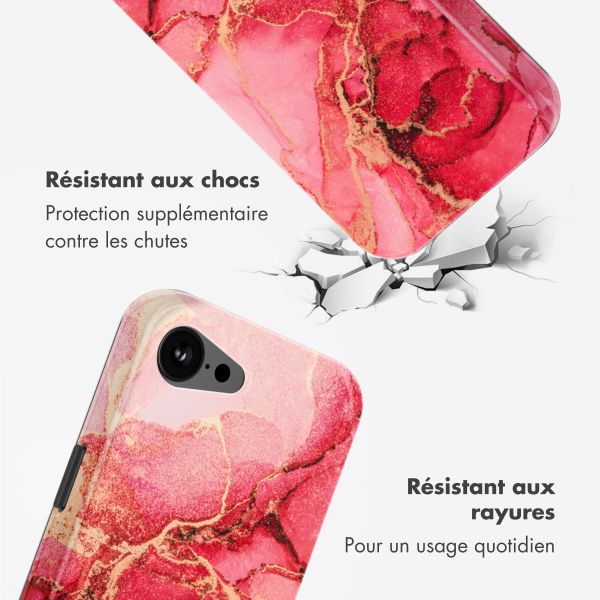 Selencia Coque arrière Vivid avec MagSafe Apple iPhone 16e - Rosy Marble