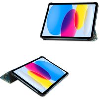 imoshion Coque tablette Trifold iPad 11 (2025) 11 pouces / iPad 10 (2022) 10.9 pouces - Plante verte