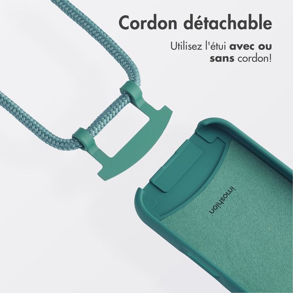 imoshion Coque de couleur avec cordon amovible MagSafe iPhone 16 - Dark Green