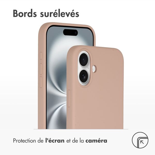 Accezz Coque Liquid Silicone avec MagSafe Apple iPhone 16 Plus - Rose